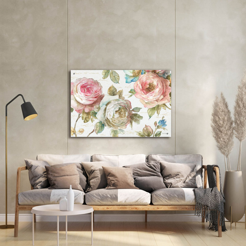«Poeme D Amour II» par Lisa Audit, art mural en verre acrylique, H 24 po x l 36 po x P 0,2 po