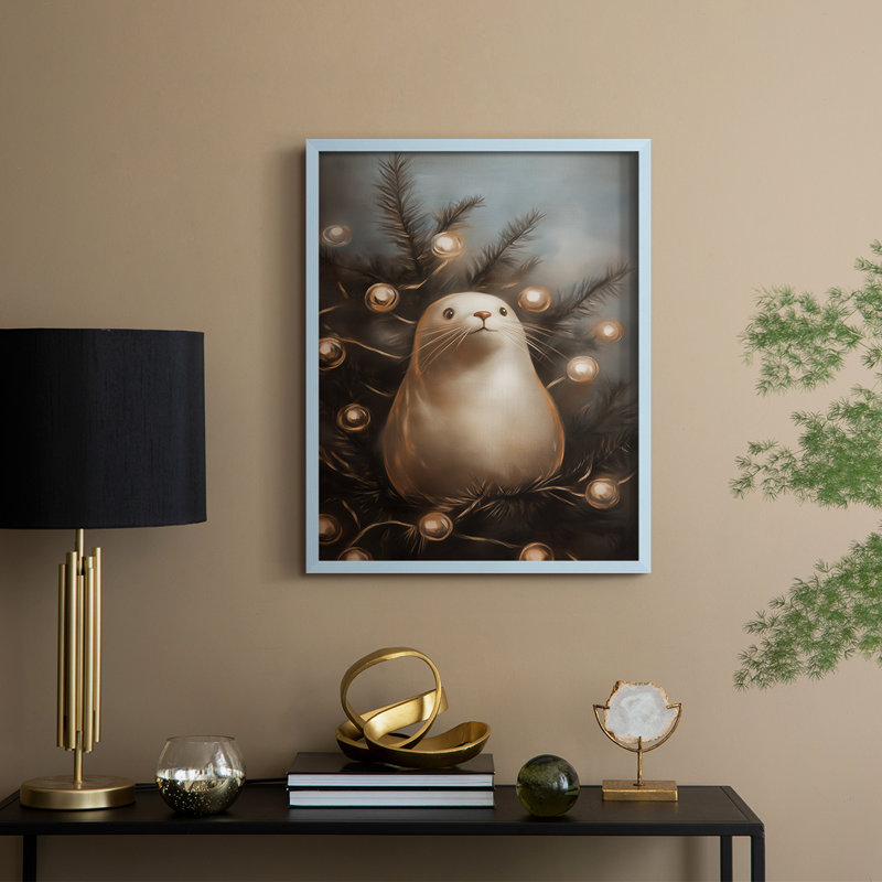 Art des Fêtes de Noël - série 2 - CECLXVII, reproduction encadrée - bois massif, H 30 po x l 24 po, Bleu