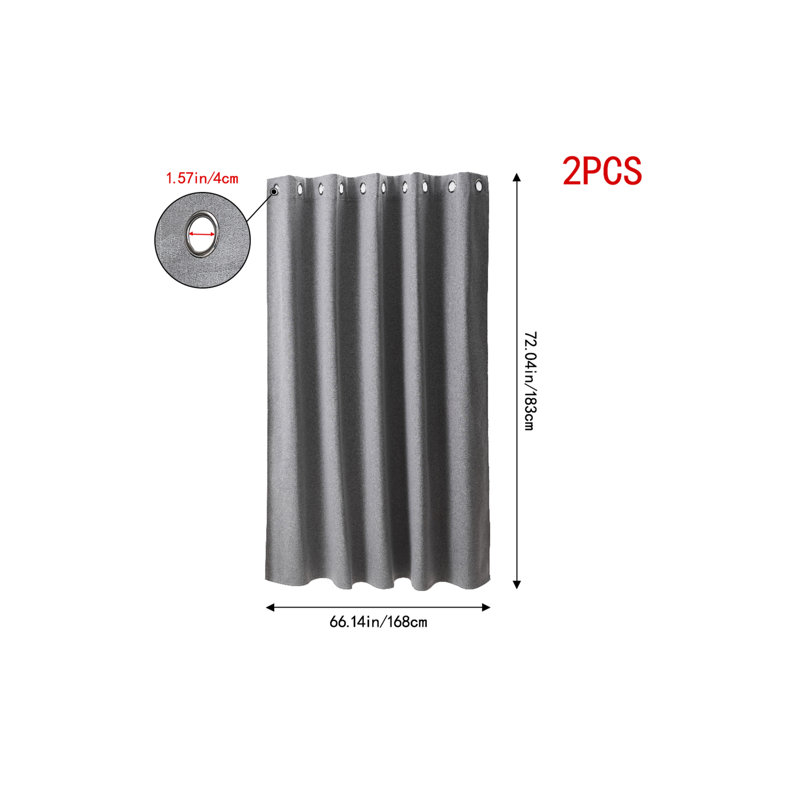 Sheer Curtain, Grey, 168cm Width x 183cm Drop