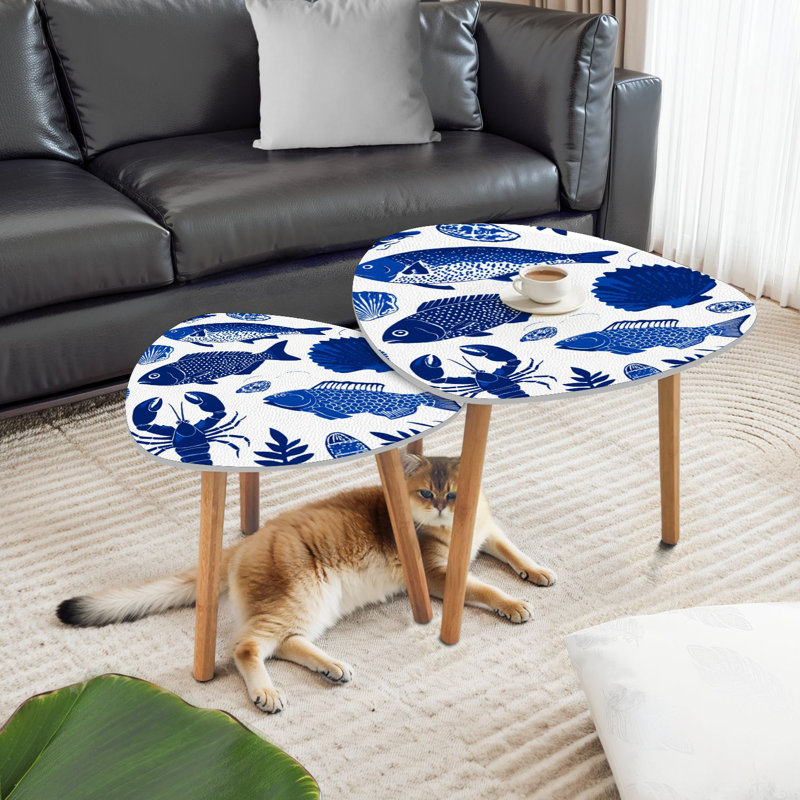 Ensemble de 2 tables basses gigognes Triangle Nesting