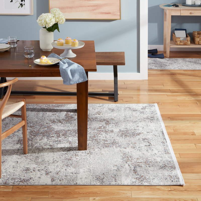 Town & Country Living Rein Abstract Cloud Everwash Non-Slip Backing Washable Area Rug Gray, Rectangle 6'6" x 9'6"