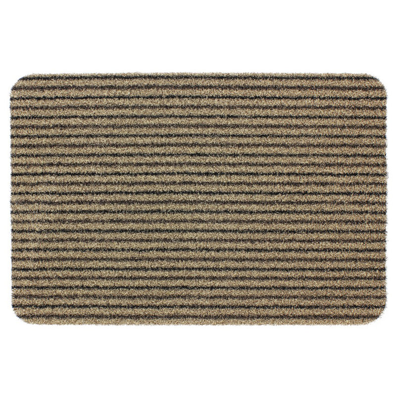 Infinity Doormat Non-Slip Striped Doormat, Beige