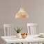 Luminaire suspendu en forme de cloche en bambou