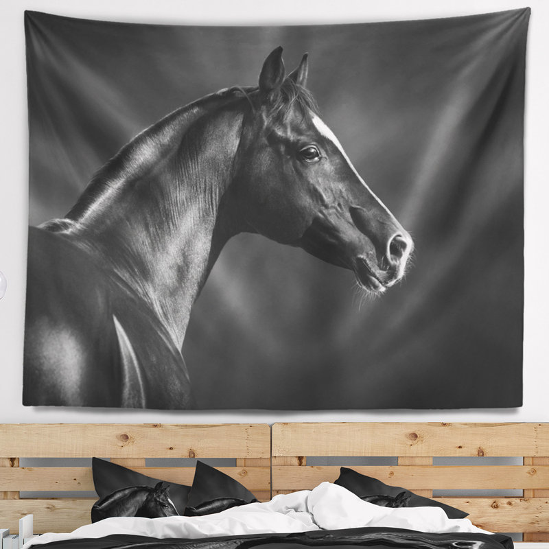 Tapisserie «Black Arabian Horse», H 50 po x l 60 po