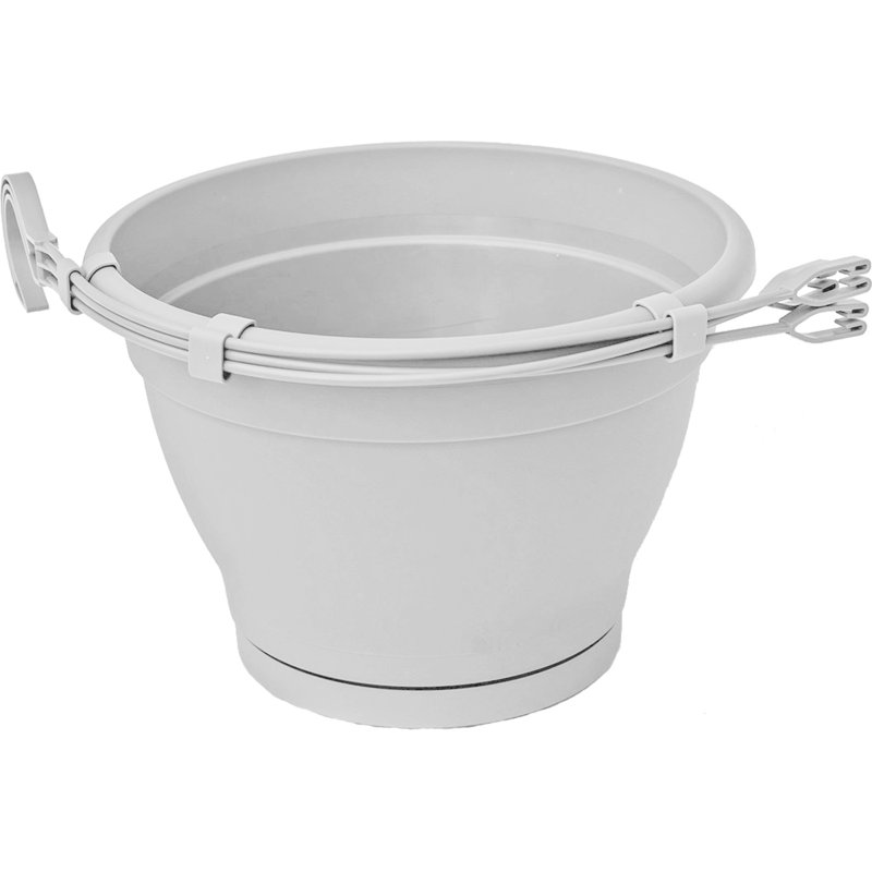 Hanging Planter, 17 cm H x 25 cm W x 25 cm D, White