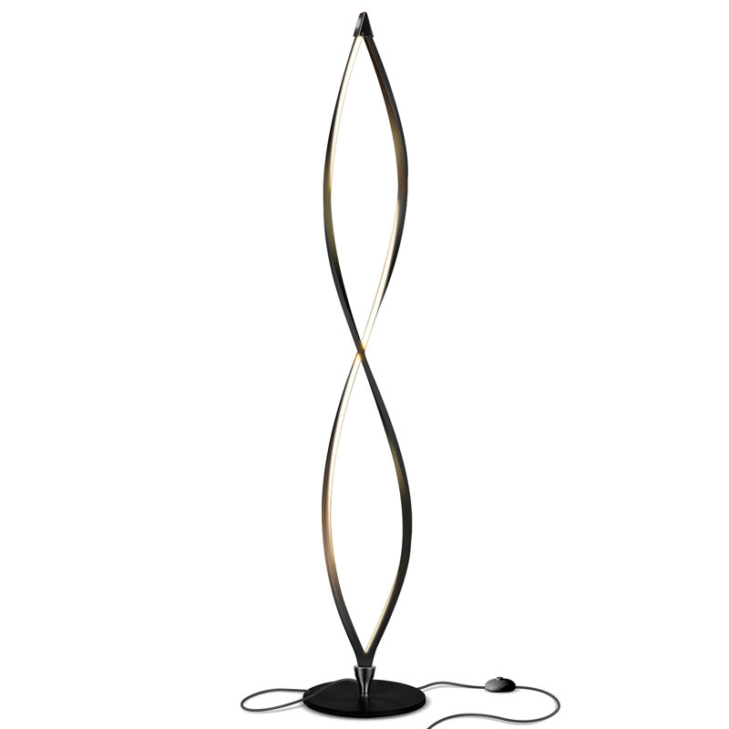 Twist 43" Black LED Floor Lamp with 3-Way Switch