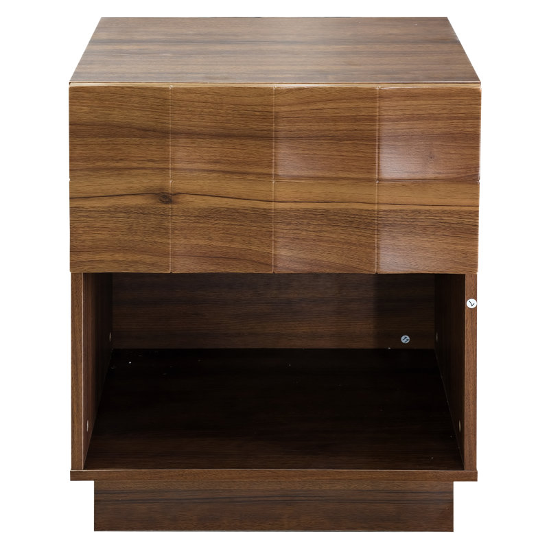 50.8cm W Particle Board Bedside Table, Brown