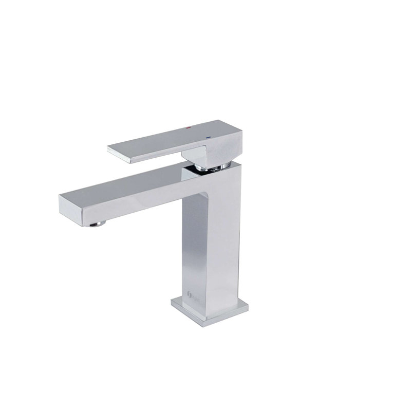 Robinet de salle de bain élégant en chrome poli à poignée simple 6 ½ po, Chrome poli