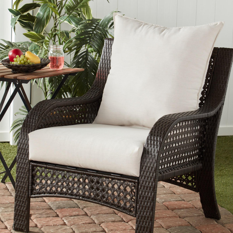 Outdoor Deep Seat Sunbrella Fabric Cushion Set, Cast Pumice