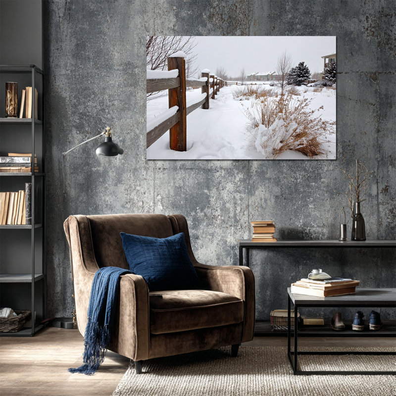 «Large Winter Landscape Wall Art - Winter Snow Scene, art mural sur toile, photos d'hiver pour le salon, art encadré Winter Wonderland, impressions sur toile tendue, 32 po x 48 po