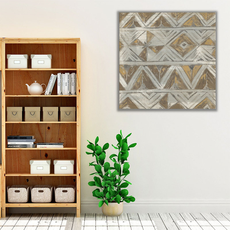 Earthtone Pattern II - reproduction d'art sur toile, H 12 po x l 12 po