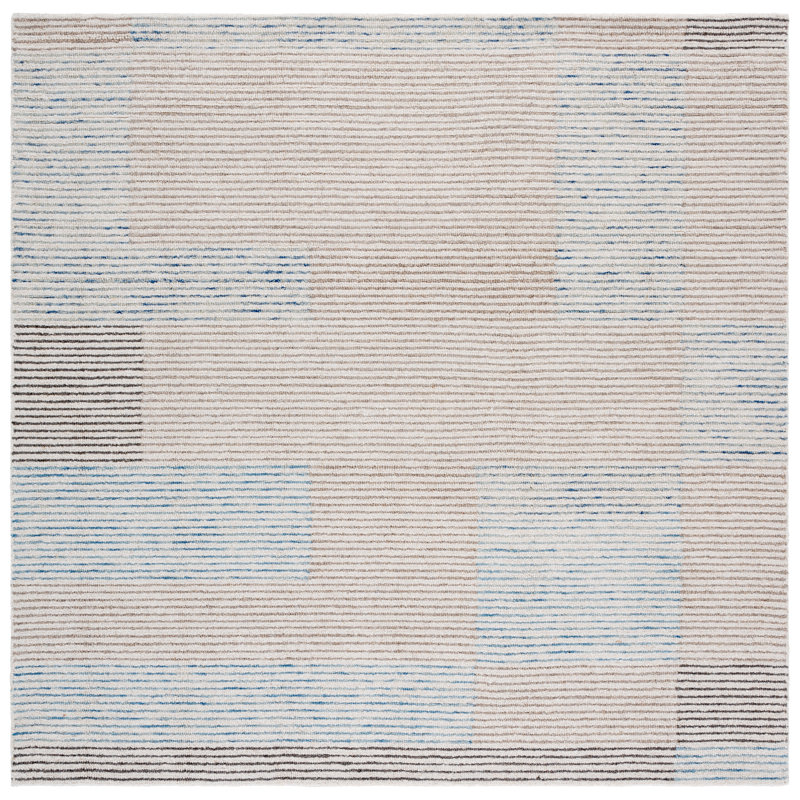 Metro 481 Hand Tufted Wool Pile Abstract Rug, Square 6'