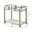 Chariot-bar Janova en laiton transparent