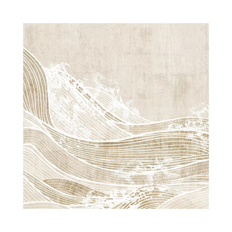 «Tidal Waves I» par Eva Watts - impression sur toile tendue, H 12 po x l 12 po x P 0,75 po