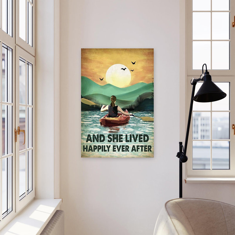 Impression sur toile tendue «Kayayak and she Lived Happily Ever After», H 14 po x l 11 po x P 1,25 po