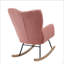 Fauteuil berçant et oscillant rembourré avec tissu-130146335-130146336