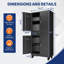 Armoire de garage 71 po, métal, 1 tiroir, 2 tablettes, panneau perforé pour outils - standard