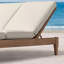 Chaise longue d'extérieur en teck de qualité supérieure - ensemble de 2
