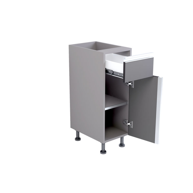 Armoire de rangement modulaire de qualité supérieure avec pieds réglables, tiroir et porte à fermeture en douceur, poignées intégrées, fabrication de boîte en contreplaqué robuste, organisateur d'outils et d'équipement, 12 po