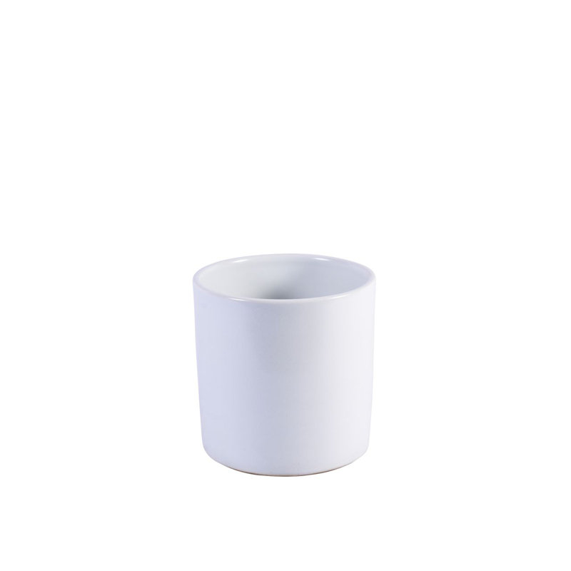 Handmade Ceramic Planter, 6" H x 6" W x 6" D, Lime Green