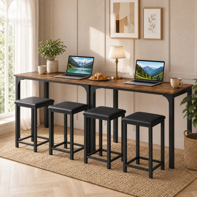  Ensemble de 17 tables 3 pièces à hauteur de comptoir et 2 chaises