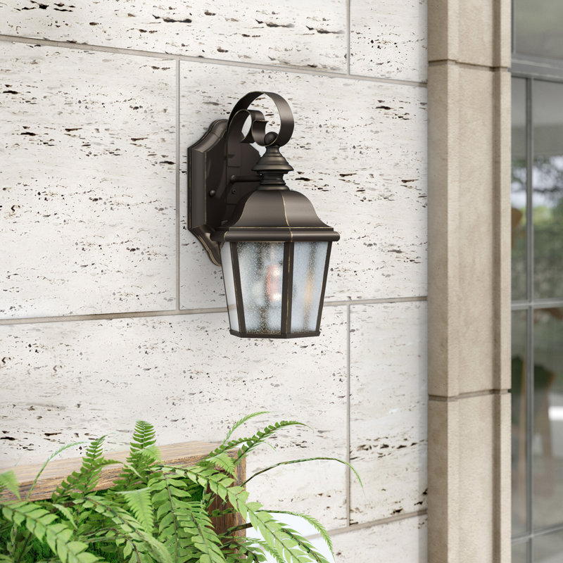 Edgewater LED Outdoor Wall Lantern, 11" H x 6.5" W, Matte Black, Incandescent