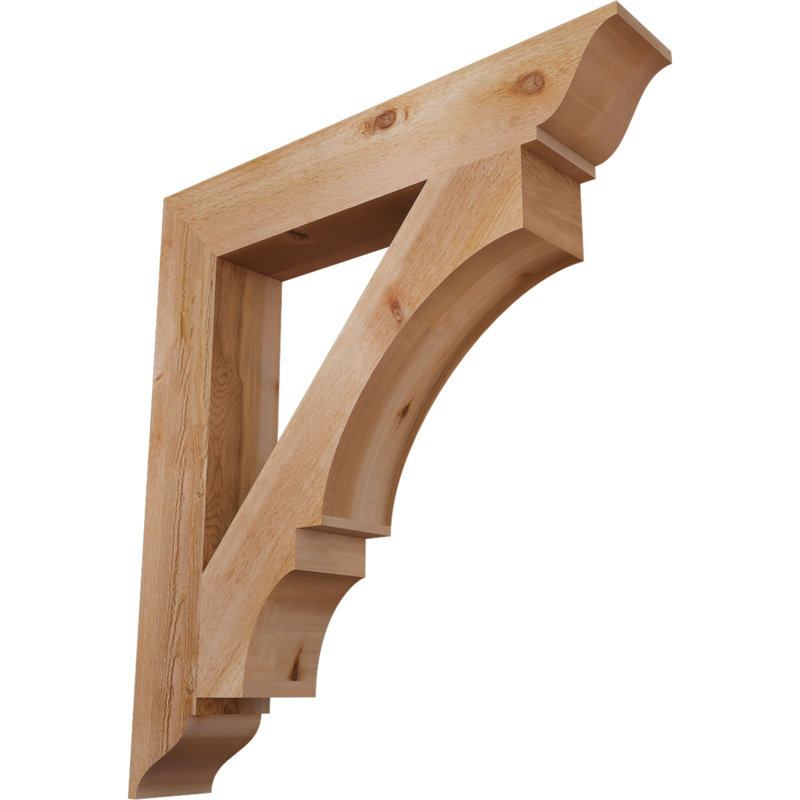 Support traditionnel Balboa, Cèdre rouge de l'Ouest brut, L 6 po x P 36 po x H 40 po