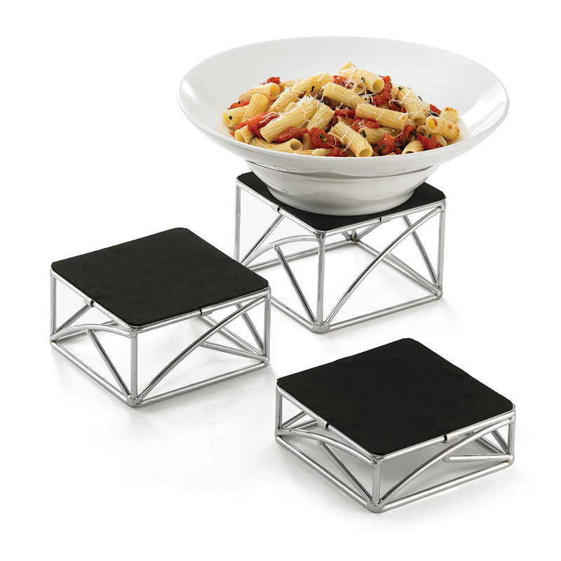 Ensemble 3 pièces TableCraft Chrome Riser pour servir et exposer