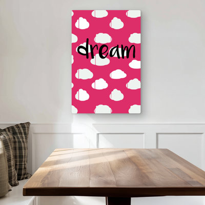 Dream - Illustrative White Metal Print for Home Decor