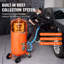Sableuse à vide 28 gallons, sableuse sans poussière avec système d'aspiration intégré de 1200 W pour le contrôle de la poussière et le recyclage abrasif, sableuse 60-110 PSI