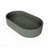23.6'' Concrete Oval Modern Dark Green Bathroom Sink