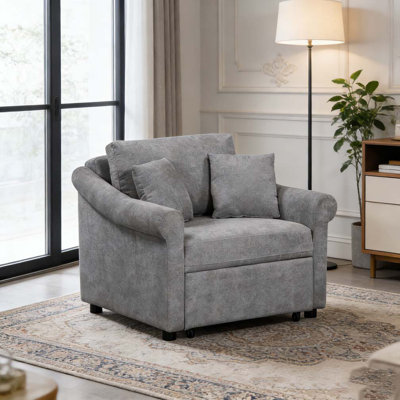 Fauteuil convertible 3 en 1 en chenille
