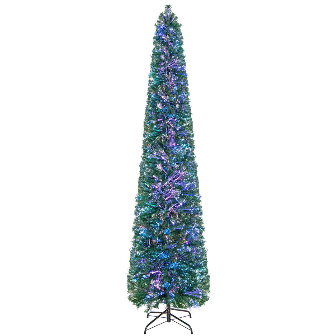 Artificial Christmas Tree w/ Colorful Fiber Optics The Holiday Aisle® 