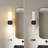 Black Bathroom Dimmable Light Fixtures, 2-Light Wall Sconces Lighting with White Glass Shade, Modern Vanity Lights for Mirror, Wall Mounted Lamp, E26 T10 Bulbs-201004024-201004001