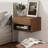  Modern Floating Bedroom Nightstand with Storage Drawer and Open Shelf Cubby-68588421