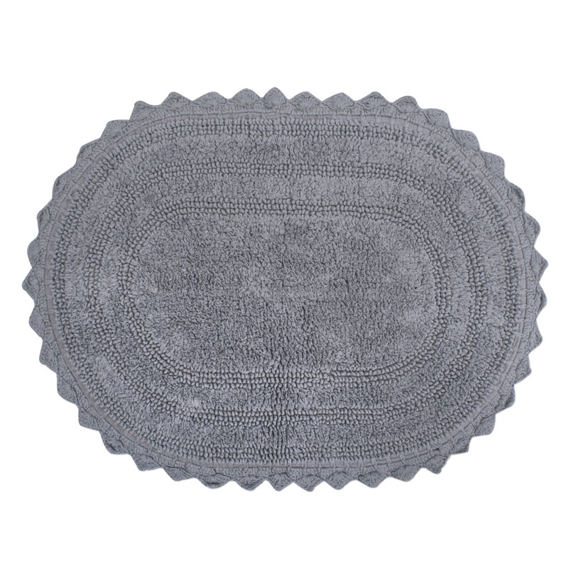 Lisk Bath Rug, 17" W x 24" L, Gray