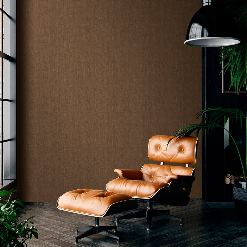 Praveen 10.05m x 2.05cm Semi-Gloss Double Roll, Bronze Brown