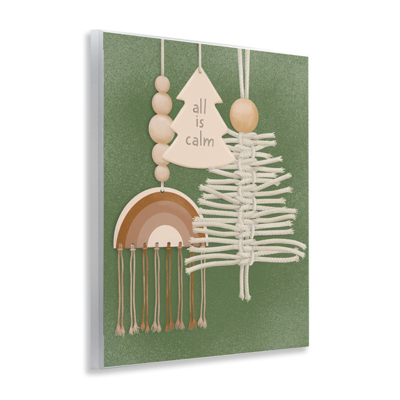Plaque murale All Is Calm Boho Ornaments, design par Jilly Jack Designs
