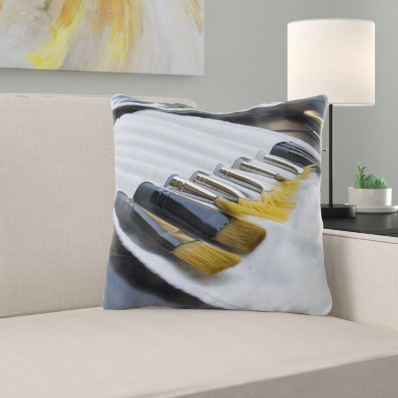 Coussin décoratif art Villalba, Microsuède, Intérieur