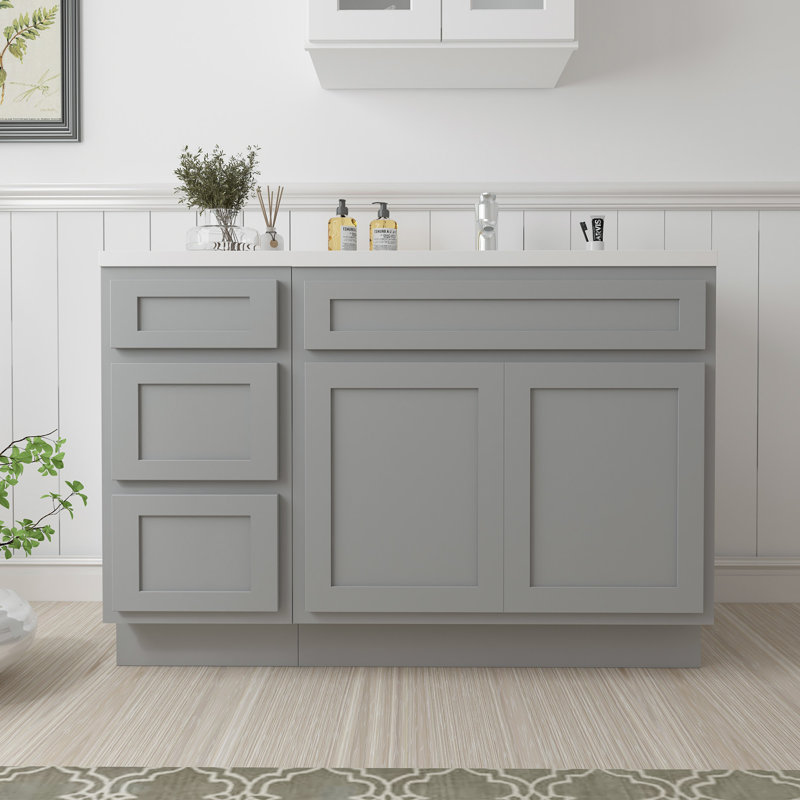 48'' Single Bathroom Vanity Base Only, Gray