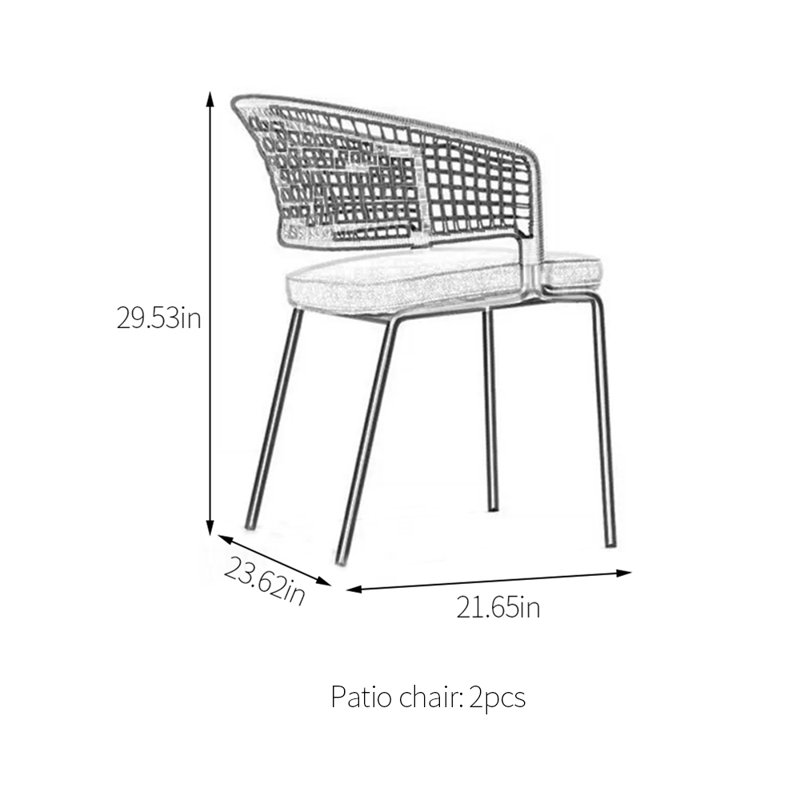 Chaise de patio pour l'extérieur avec coussin de loisir Leisure and Simplicity, Noir