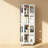 4-Tier Steel Rotating Bookshelf with 360° Wheels, Large Size Book Rack-1128766550
