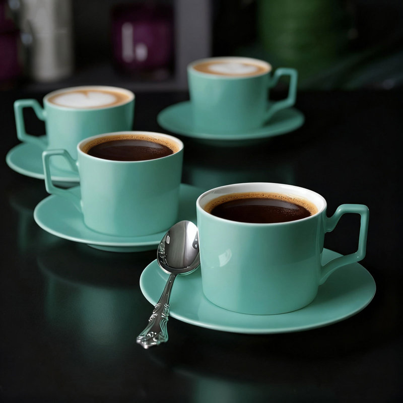 11 Piece Mint Green Ceramic Tea Set, Mint Green