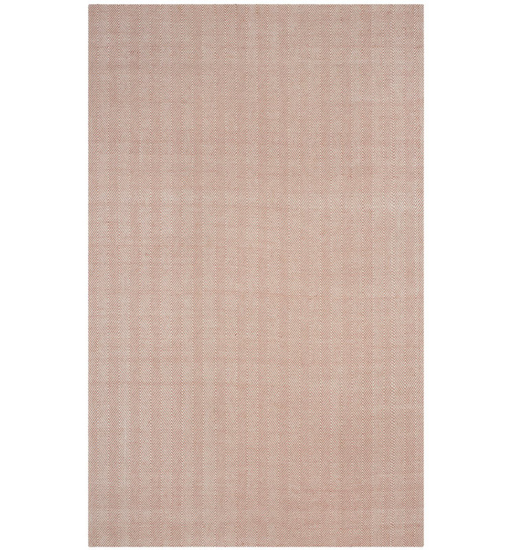 Waelder Hand Loomed Wool Viscose Chevron Rug in Beige, Rectangle 8' x 10'