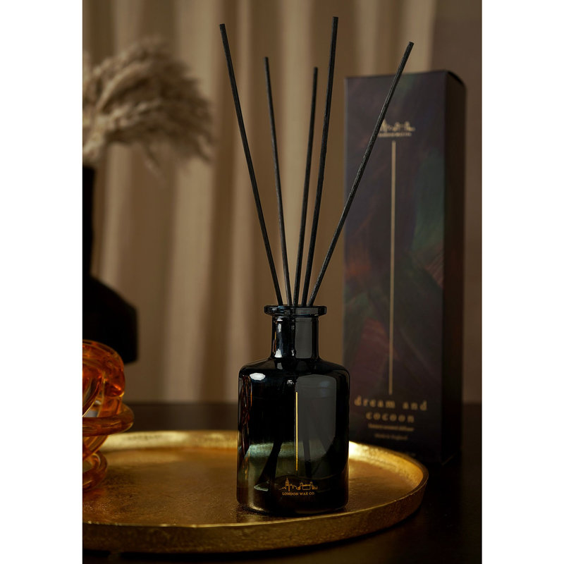 The London Wax Company Dream & Cocoon Diffuser 148ml, Blue/Black, Fruity/Plant/Floral