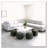 Square Corduroy Woven Design Ottoman-979861068