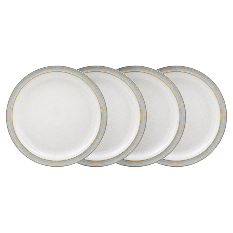 Denby Elements Dinner Plates, Light Grey