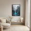 «Cyan Pine Tree Beside Waterfall In Misty Canyon», art mural sur toile-1038518854