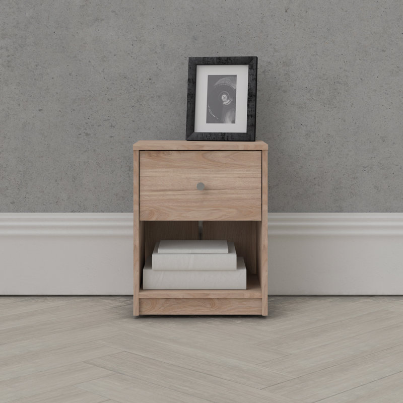 Clanton Small-Space 1 - Drawer Nightstand, Jackson Hickory
