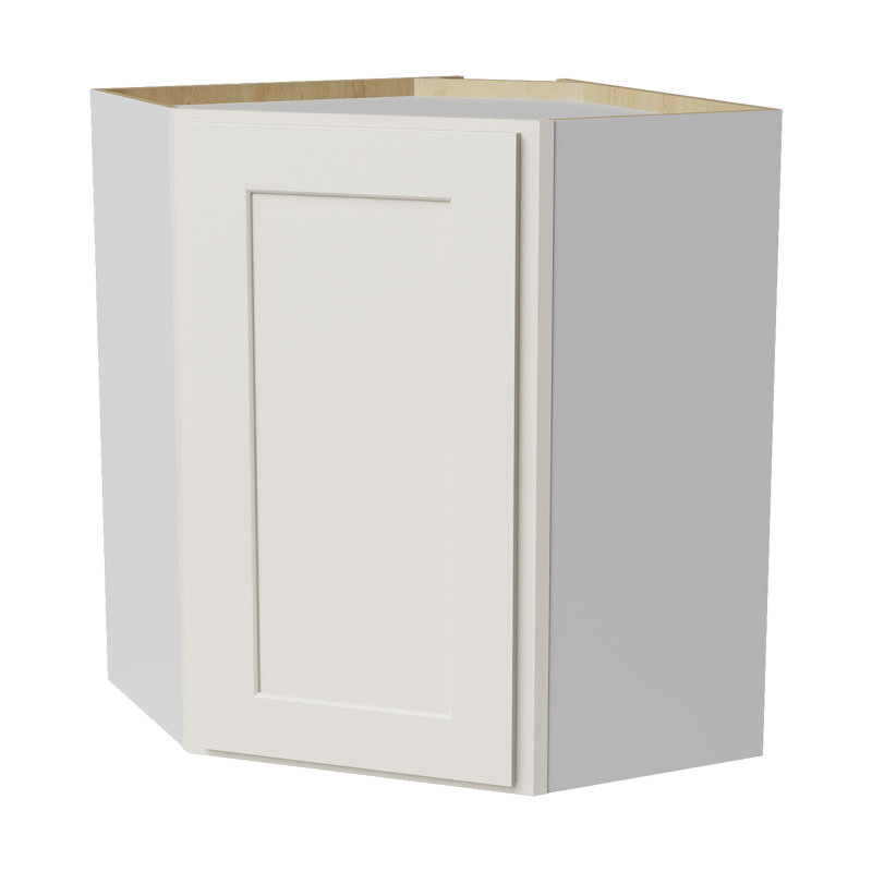 Armoire murale diagonale, 24" W x 42" H x 12" D, Crème Shaker